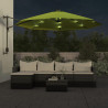 Ścienny parasol ogrodowy z LED, zielony, 290 cm