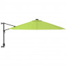 Ścienny parasol ogrodowy z LED, zielony, 290 cm