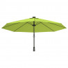 Ścienny parasol ogrodowy z LED, zielony, 290 cm