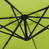 Ścienny parasol ogrodowy z LED, zielony, 290 cm