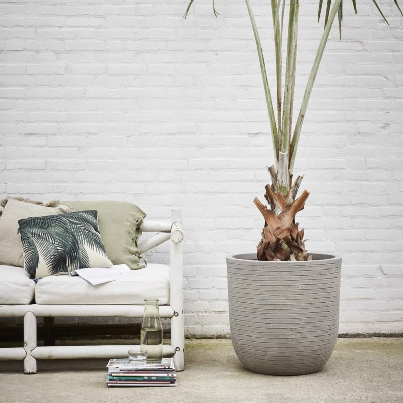 Capi Owalna donica Nature Row, 54x52 cm, kość słoniowa, KRWI935