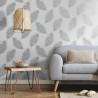 DUTCH WALLCOVERINGS Tapeta Fawning Feather, jasnoszara