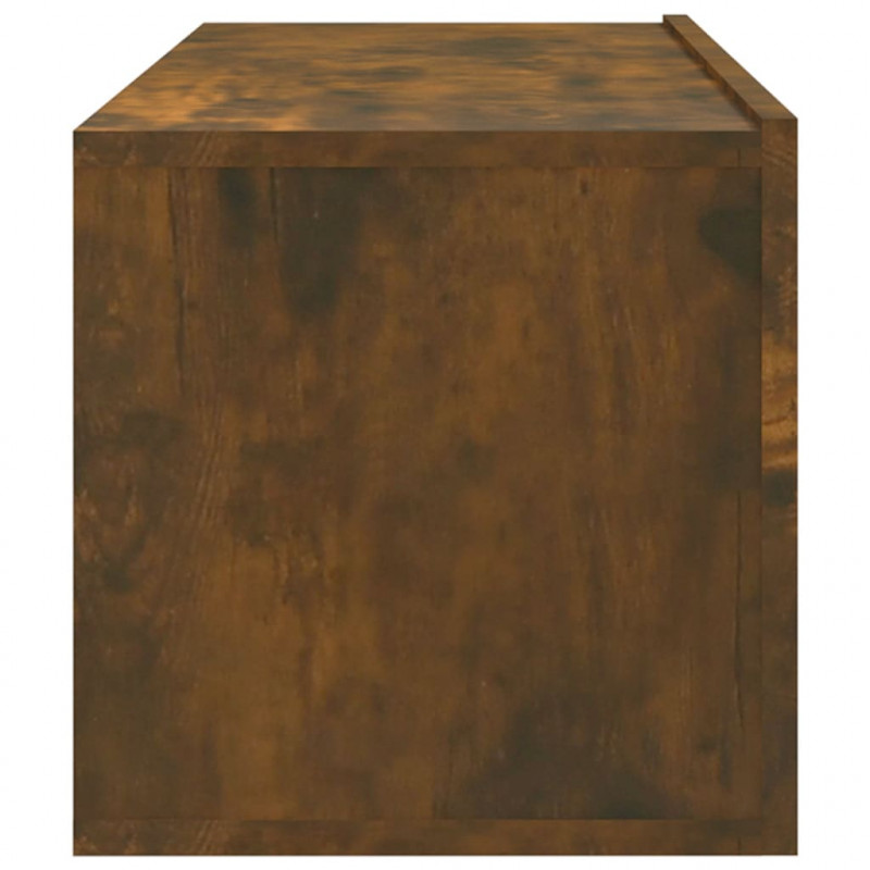 Ścienne szafki TV, 2 szt., przydymiony dąb, 100x30x30 cm