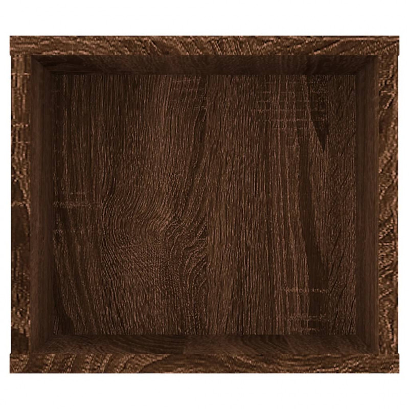 Wisząca szafka pod TV, brązowy dąb, 100x30x26,5 cm