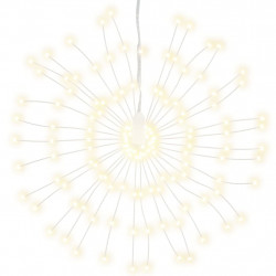 Ozdoby świąteczne ze 140 lampkami LED, 4 szt, ciepła biel, 17cm
