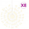 Ozdoby świąteczne, 140 lampek LED, 8 szt., ciepła biel, 17 cm