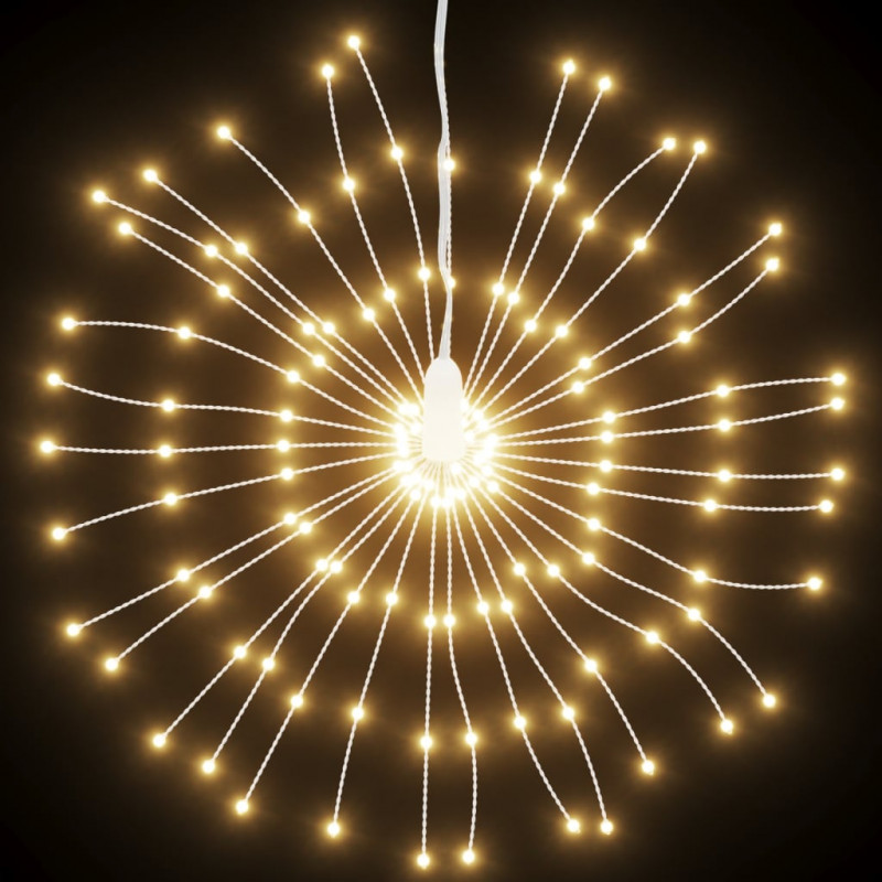 Ozdoby świąteczne, 140 lampek LED, 8 szt., ciepła biel, 17 cm