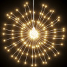 Ozdoby świąteczne, 140 lampek LED, 8 szt., ciepła biel, 17 cm