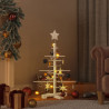Drewniana choinka do udekorowania, 75 cm, lite drewno sosnowe