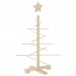 Drewniana choinka do udekorowania, 75 cm, lite drewno sosnowe