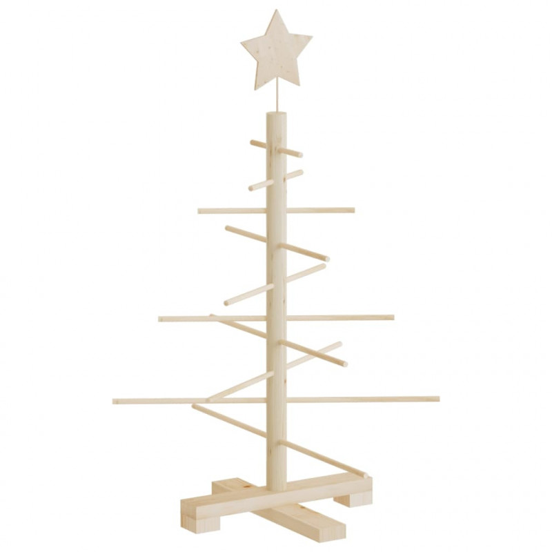 Drewniana choinka do udekorowania, 75 cm, lite drewno sosnowe