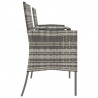2-osobowa sofa ogrodowa ze stolikiem, polirattan, antracytowa