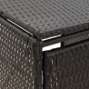 Osłona na 3 kosze na śmieci, czarna, 207x80x117 cm, polirattan
