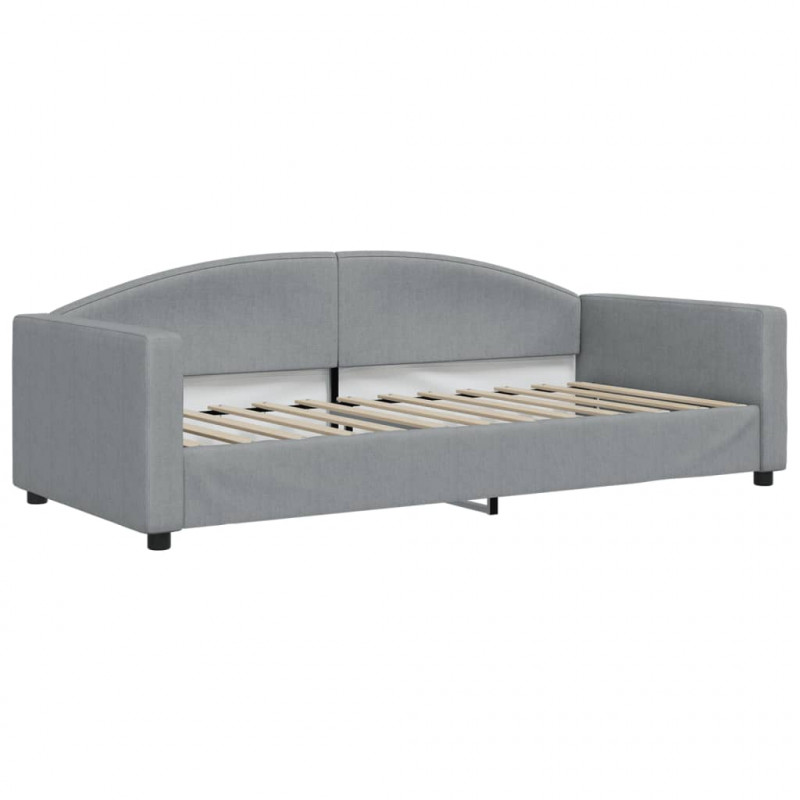 Sofa rozsuwana, jasnoszara, 90x200 cm, tkanina