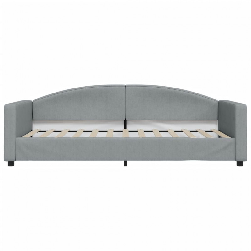 Sofa rozsuwana, jasnoszara, 90x200 cm, tkanina