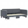 Sofa rozsuwana, ciemnoszara, 100x200 cm, aksamit