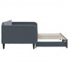 Sofa rozsuwana, ciemnoszara, 100x200 cm, aksamit