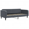 Sofa rozsuwana, ciemnoszara, 100x200 cm, aksamit