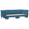 Sofa rozsuwana, niebieska, 80x200 cm, aksamit