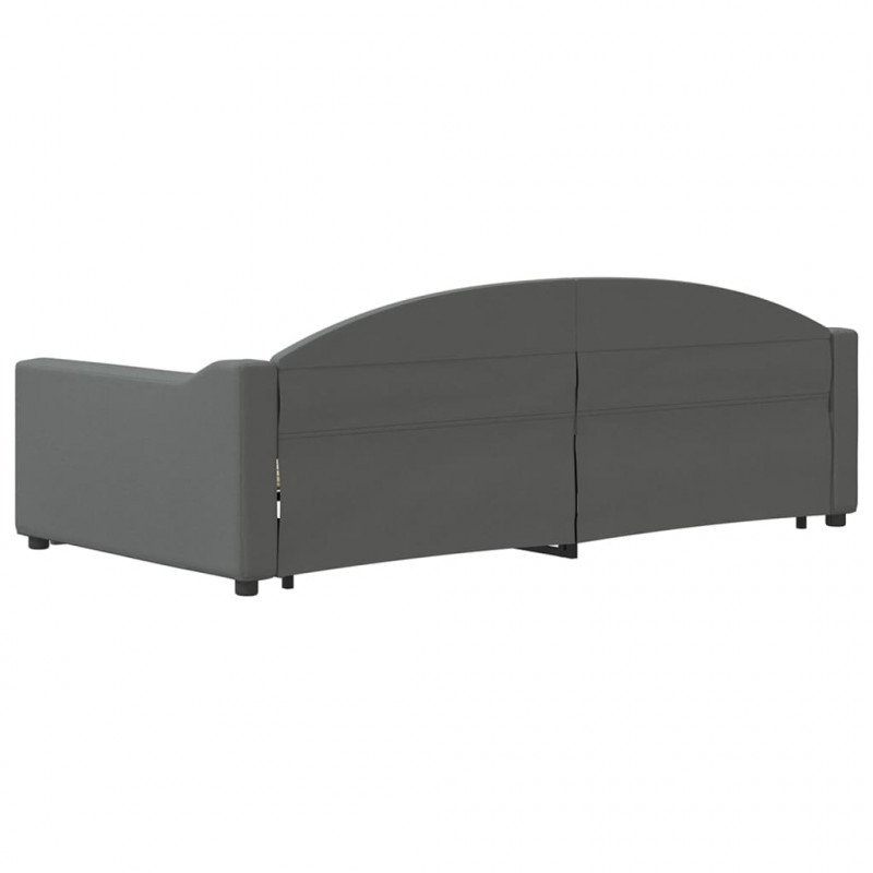 Sofa rozsuwana, ciemnoszara, 100x200 cm, tkanina