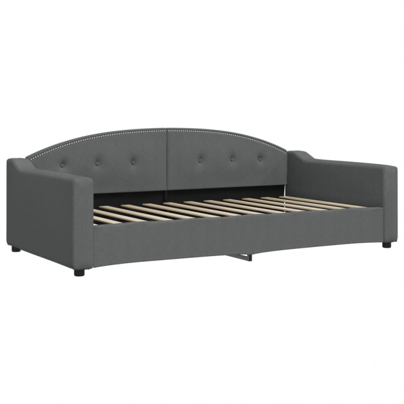 Sofa rozsuwana, ciemnoszara, 100x200 cm, tkanina