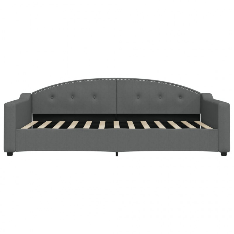 Sofa rozsuwana, ciemnoszara, 100x200 cm, tkanina