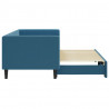 Sofa rozsuwana, niebieska, 80x200 cm, aksamit