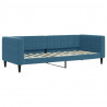 Sofa rozsuwana, niebieska, 80x200 cm, aksamit