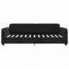 Sofa rozsuwana, czarna, 80x200 cm, aksamit