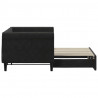 Sofa rozsuwana, czarna, 80x200 cm, aksamit