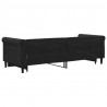 Sofa rozsuwana, czarna, 80x200 cm, aksamit