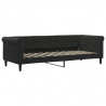 Sofa rozsuwana, czarna, 80x200 cm, aksamit