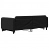 Sofa rozsuwana, czarna, 100x200 cm, tkanina
