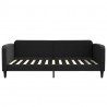 Sofa rozsuwana, czarna, 100x200 cm, tkanina