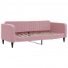 Sofa rozsuwana, różowa, 80x200 cm, aksamit