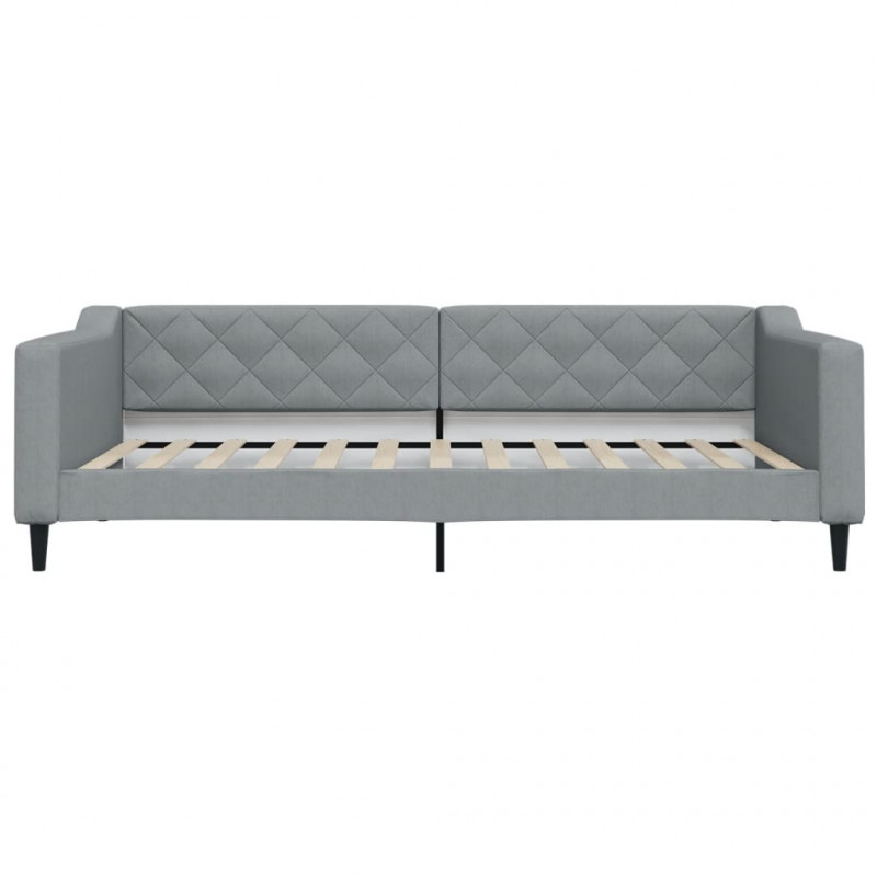Sofa rozsuwana, jasnoszara, 100x200 cm, tkanina