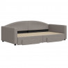 Sofa rozsuwana z szufladami, taupe, 100x200 cm, tkanina