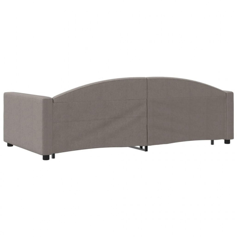 Sofa rozsuwana z szufladami, taupe, 100x200 cm, tkanina