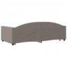 Sofa rozsuwana z szufladami, taupe, 100x200 cm, tkanina