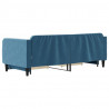 Sofa rozsuwana z szufladami, niebieska, 80x200 cm, aksamit