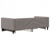 Sofa rozsuwana z szufladami, taupe, 90x200 cm, tkanina