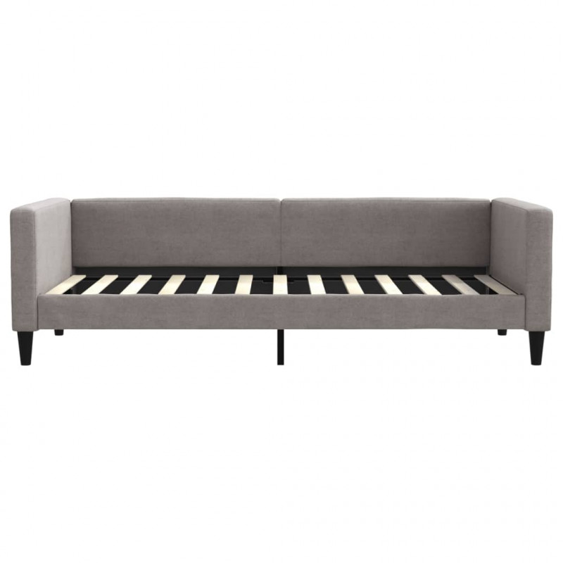 Sofa rozsuwana z szufladami, taupe, 90x200 cm, tkanina
