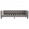 Sofa rozsuwana z szufladami, taupe, 90x200 cm, tkanina