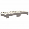 Sofa rozsuwana z szufladami, taupe, 90x200 cm, tkanina