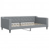 Sofa rozsuwana z szufladami, jasnoszara, 100x200 cm, tkanina