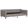 Sofa rozsuwana z szufladami, taupe, 90x200 cm, tkanina