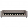 Sofa rozsuwana z szufladami, taupe, 90x200 cm, tkanina