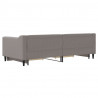 Sofa rozsuwana z szufladami, taupe, 90x200 cm, tkanina