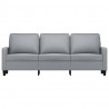 Sofa 3-osobowa, jasnoszara, 180 cm, tapicerowana tkaniną
