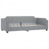 Sofa rozsuwana z szufladami, jasnoszara, 90x200 cm, tkanina
